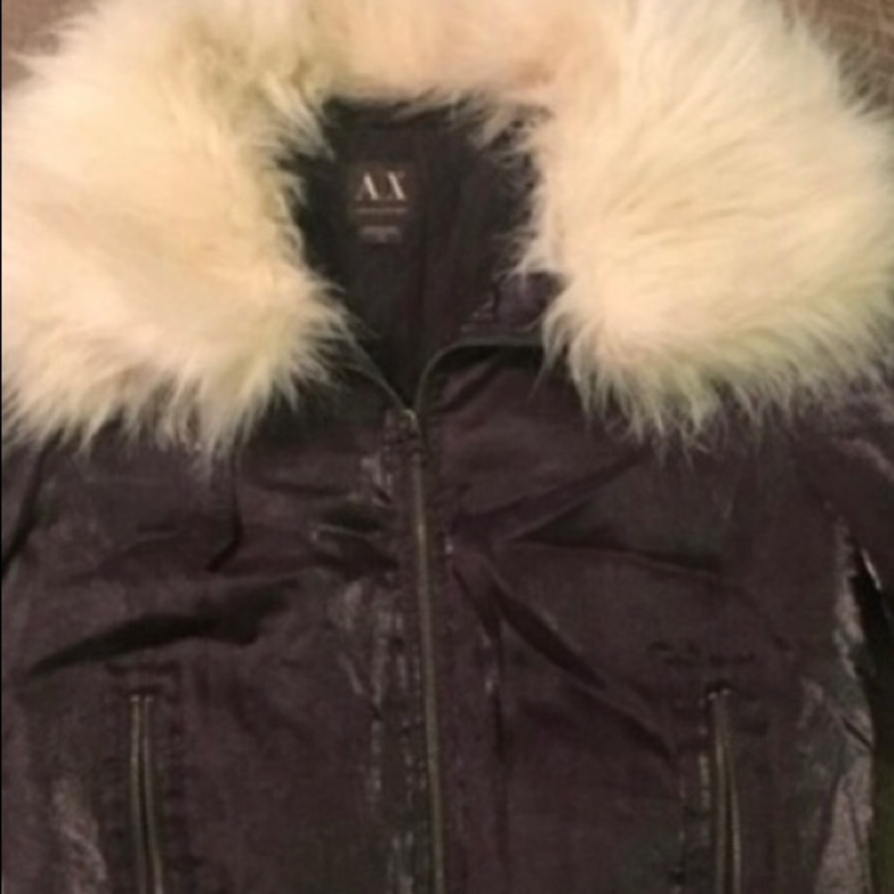Armani Satin Bomber Jacket Size small like new!